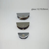 12/10/8mm Zinc Alloy Chrome, Satin or as Required Arc Glass Clamp Zinc Glass Clamp SWL.1441