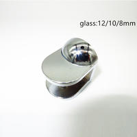 12/10/8mm Zinc Alloy Chrome, Satin or as Required Glass Shelf Clamps SWL.1442