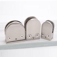 6-8mm Zinc Alloy Chrome, Satin or as Required Arc Glass Clamp Bracket Glass Clip SWL.1453-1